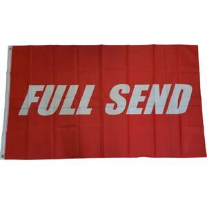 FULL SEND RED/WHITE NELK BOYS FULL SIZE FLAG New In Packaging